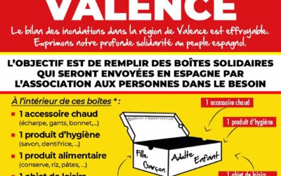 Solidarité pour les sinistrés de Valence