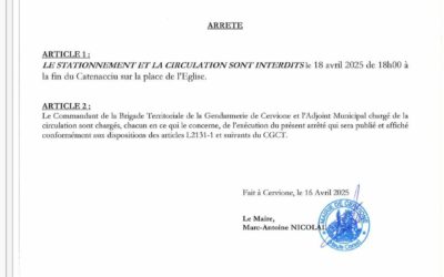Mairie infos / Catenacciu