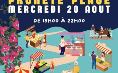 Marché nocturne à Prunete